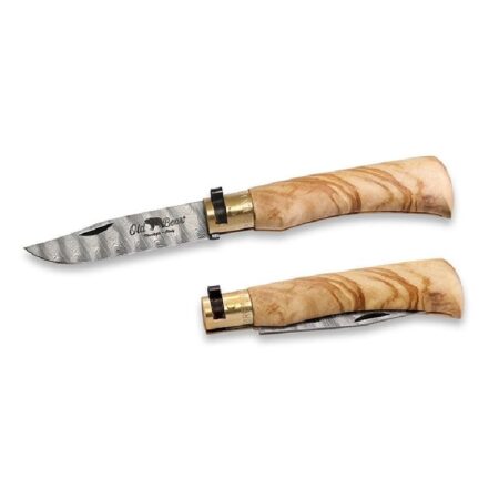 Old Bear 21 Cm Damascus Zeytin Sap 8 1/4'' L Çakı