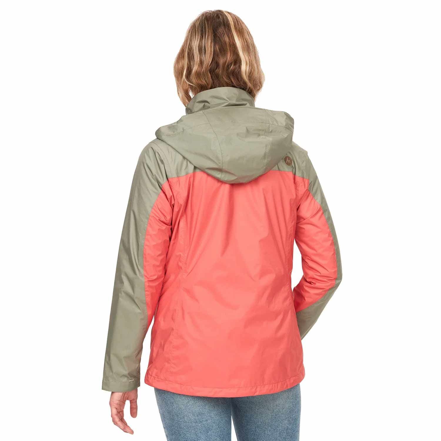 Marmot PreCip Eco Su Geçirmez Kadın Ceket A.haki - Pembe - Görsel 3