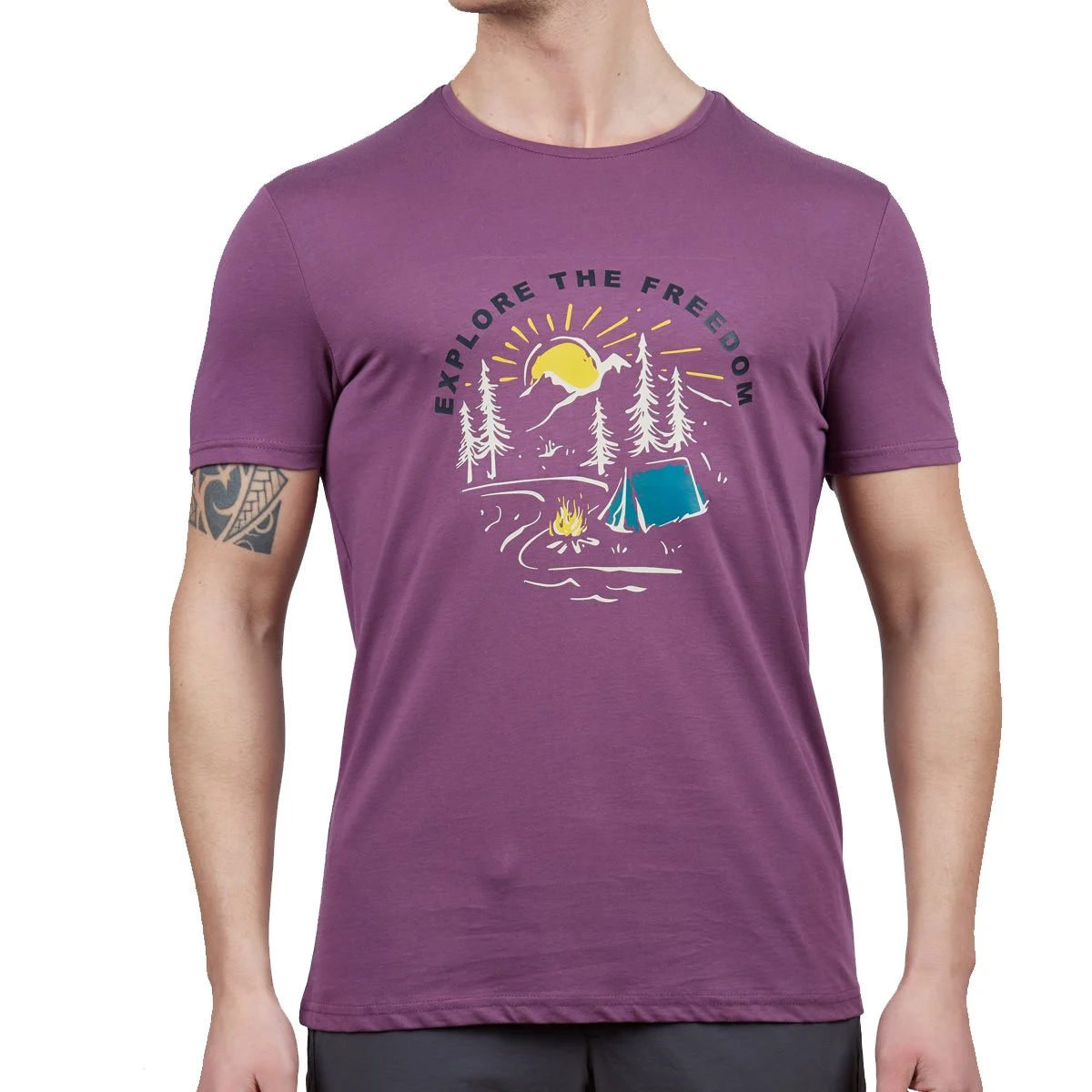 Alpinist Vide Erkek T-Shirt Mürdüm