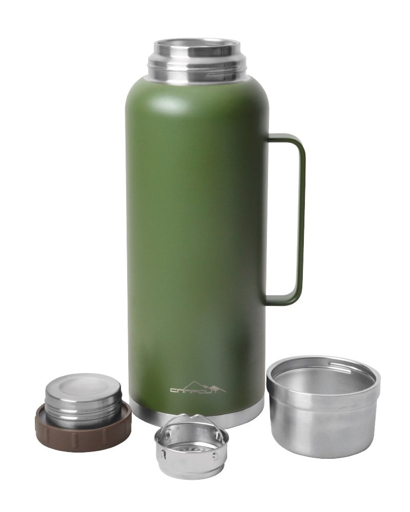 Campout Çift Katmanlı Vakumlu Termos 2600ml Yeşil - Görsel 3