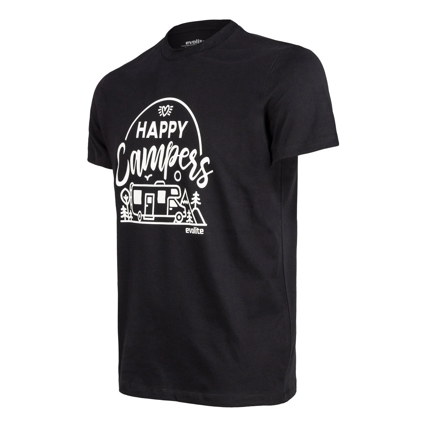 Evolite Happy Campers T-shirt-Siyah - Görsel 4