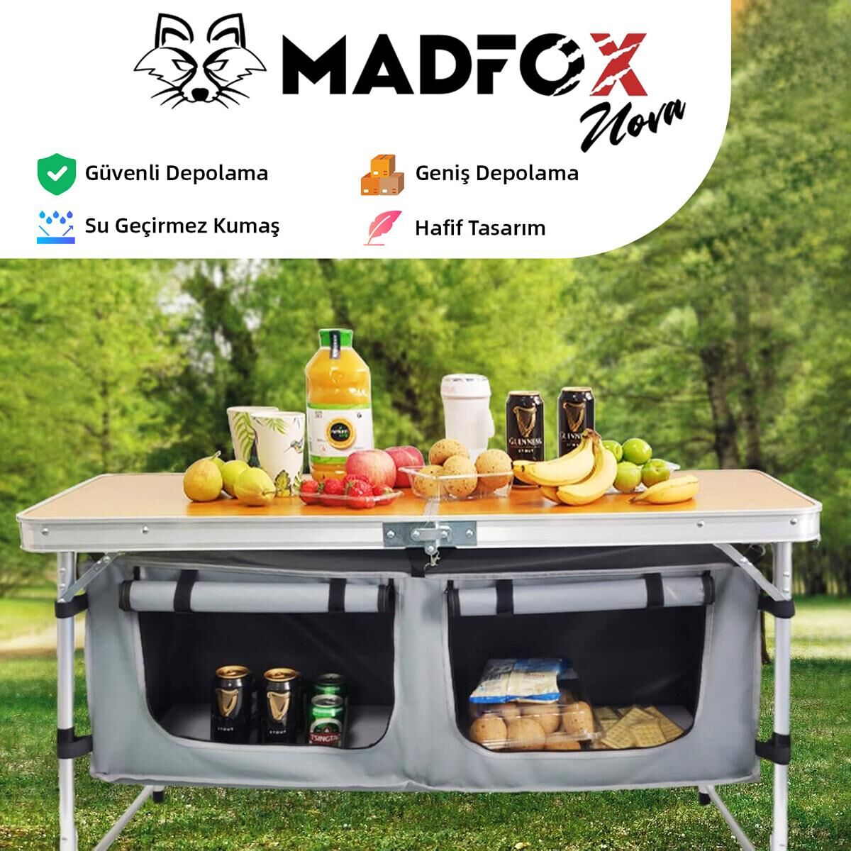 Madfox Nova Katlanır Kamp Masası - Alpin Zirve Outdoor